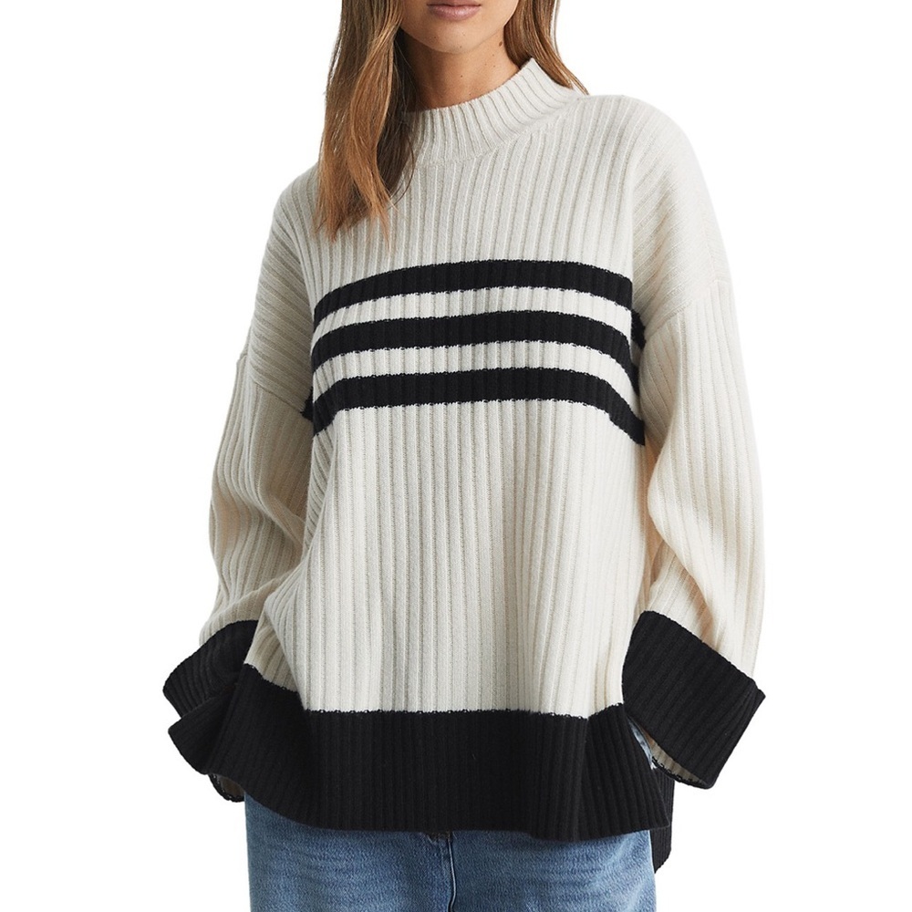 REISS Misha Ribbed Wool Funnel Neck
Jumper